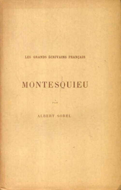 Livrenpoche : Montesquieu - Albert Sorel - Livre