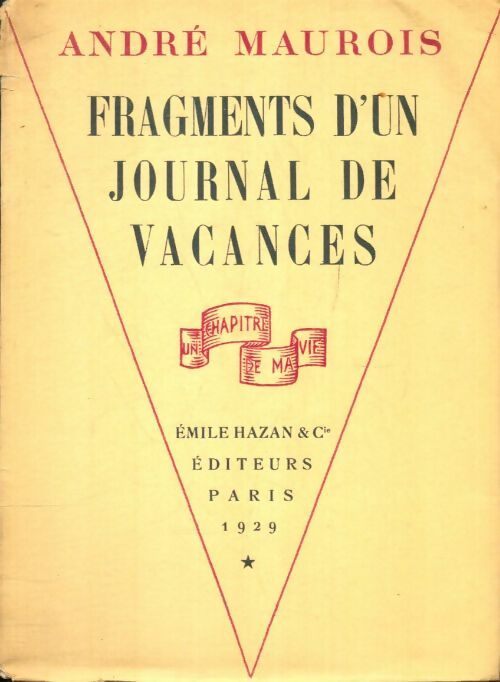 Livrenpoche : Fragments d'un journal de vacances - André Maurois - Livre
