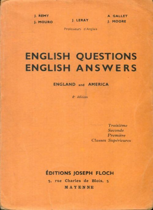 Livrenpoche : English questions, english answers - Collectif - Livre
