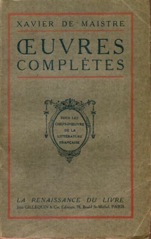 Livrenpoche : Oeuvres complètes - Xavier De Maistre - Livre