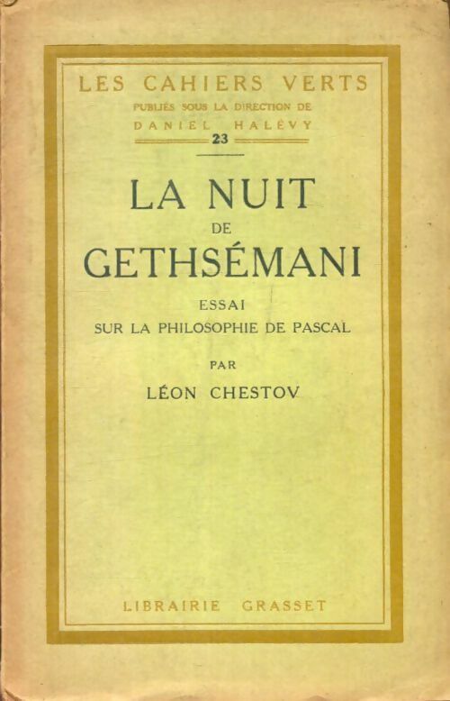 Livrenpoche : La nuit de Gethsémani - Léon Chestov - Livre