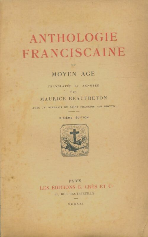 Livrenpoche : Anthologie franciscaine du moyen âge - Maurice Beaufreton - Livre