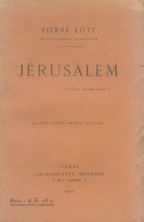 Livrenpoche : Jérusalem - Pierre Loti - Livre