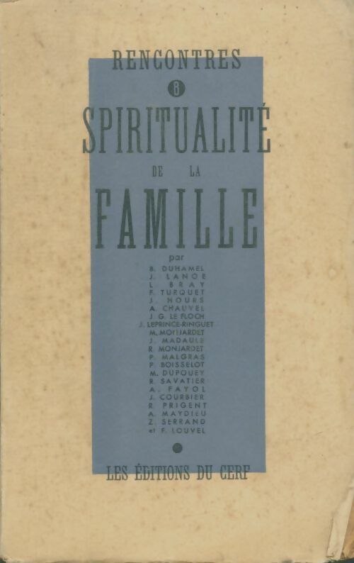 Livrenpoche : Spiritualité de la famille - Collectif - Livre