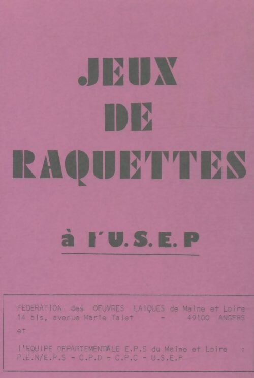 Livrenpoche : Jeux de raquettes à l'USEP - Collectif - Livre