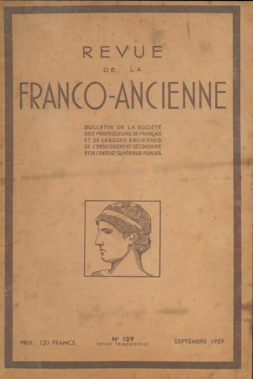Revue de la franco-ancienne n°129 - Collectif -  Revue de la franco-ancienne - Livre