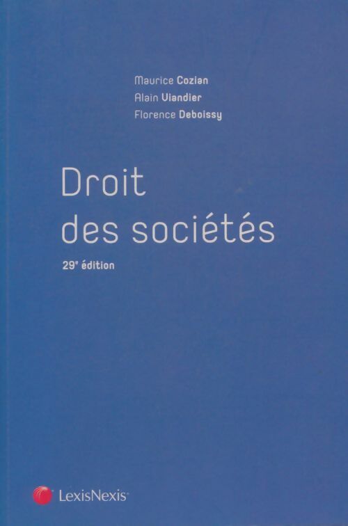 Livrenpoche : Droit des sociétés - Maurice Cozian, Alain Viandier - Livre