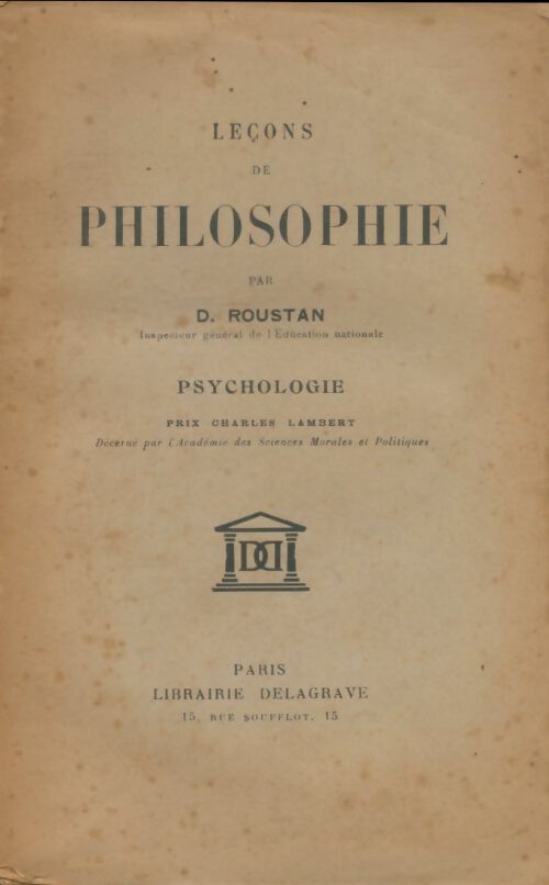 Livrenpoche : Leçons de philosophie - Didier Roustan - Livre
