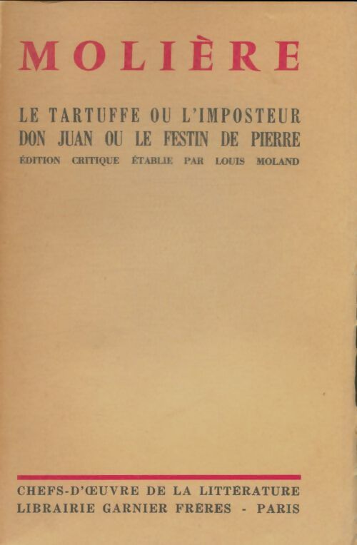 Livrenpoche : Le Tartuffe / Dom Juan - Molière - Livre