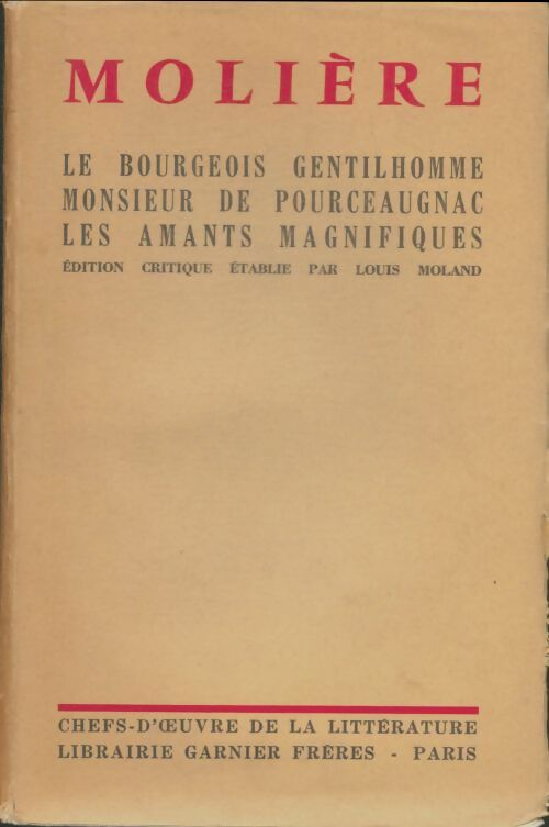 Livrenpoche : Le bourgeois gentilhomme / M. De Pourceaugnac - Molière - Livre