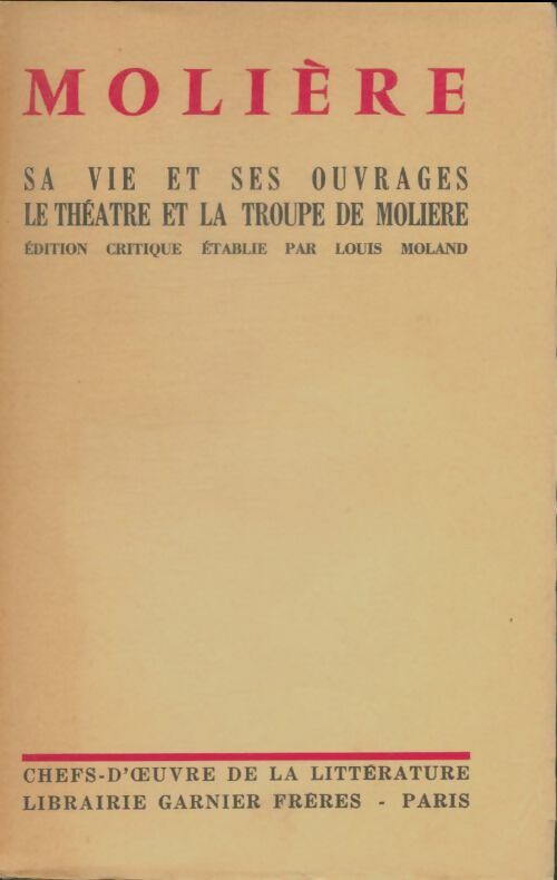 Livrenpoche : Biographie - Molière - Livre
