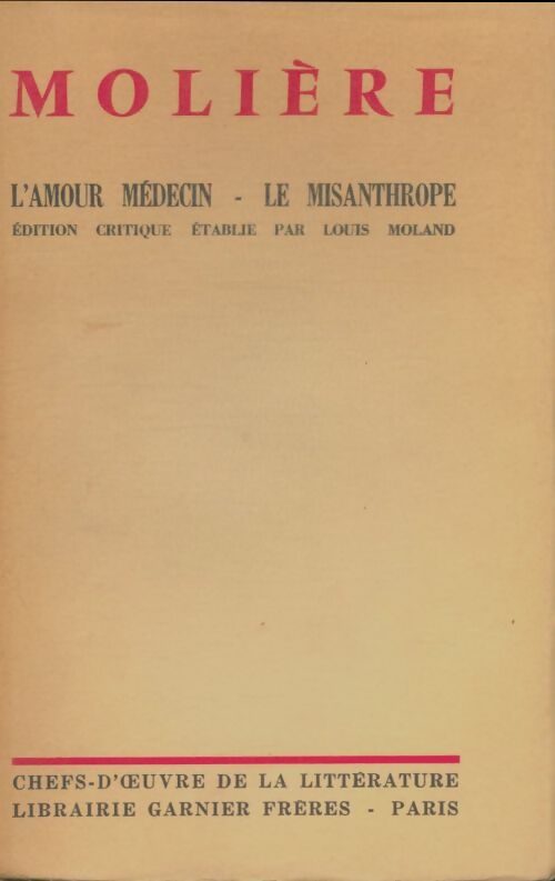 Livrenpoche : L'autre médecin / Le misanthrope - Molière - Livre