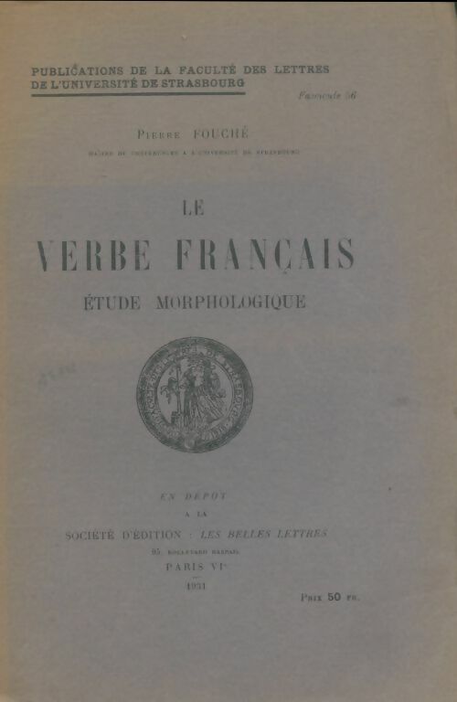 Livrenpoche : Le verbe français - Pierre Fouché - Livre