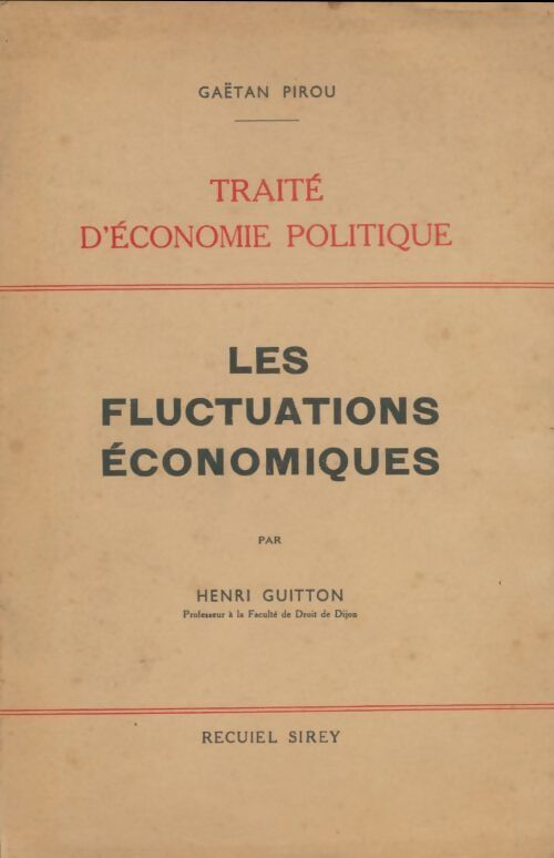 Livrenpoche : Le fluctuations économiques - Gaëtan Pirou - Livre