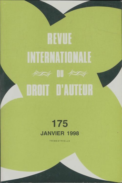 Livrenpoche : Revue internationale du droit d'auteur n°175 - Collectif - Livre