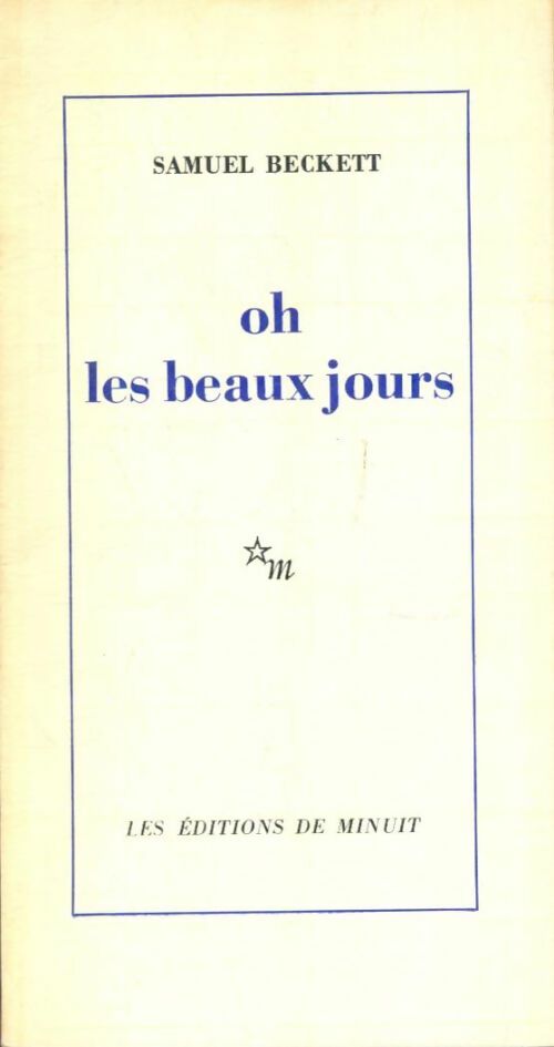 Oh les beaux jours - Samuel Beckett -  Minuit Poche divers - Livre