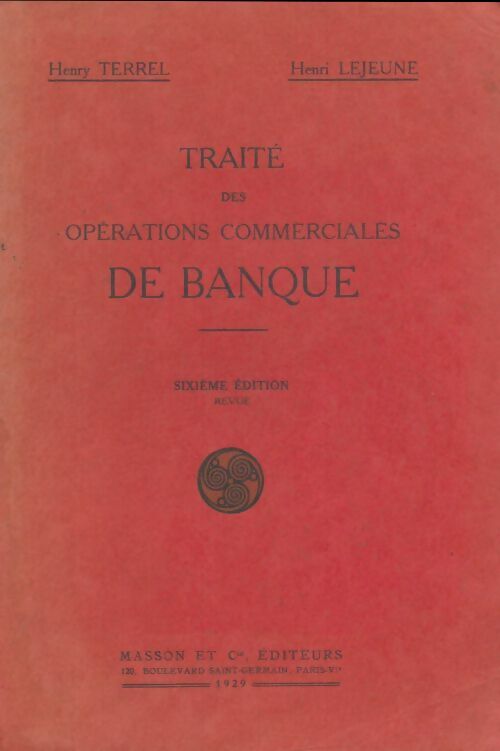 Livrenpoche : Traité des opérations commerciales de banque - Henry Terrel - Livre