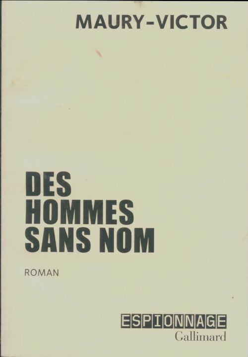 Livrenpoche : Des hommes sans nom - Marc Victor - Livre