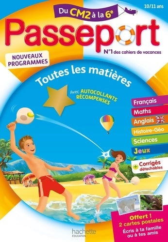 Livrenpoche : Passeport Cahier de Vacances 2020 - Toutes les matières du CM2 à la 6e - 10/11 ans - Eliane Masclet - Livre