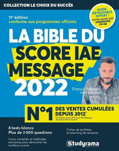 Livrenpoche : La bible du score IAE message 2022 : 11e édition - Franck Attelan - Livre