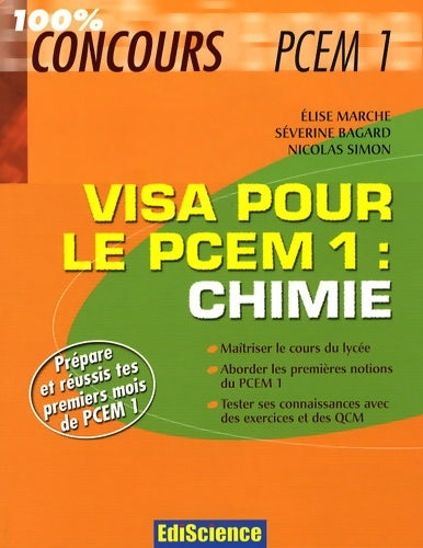 Livrenpoche : Chimie visa pour le PCEM1 - Elise Marche - Livre