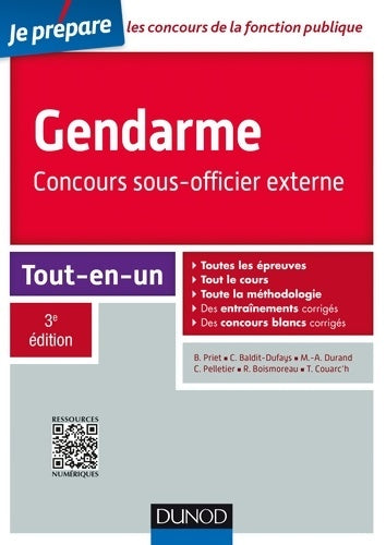 Livrenpoche : Gendarme - Concours sous-officier externe - 3e éd. - Tout-en-un : Tout-en-un - Benoit Priet - Livre