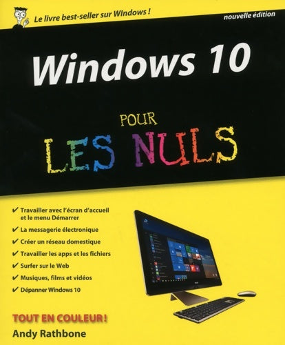 Livrenpoche : Windows 10 pour les Nuls 2e - Andy Rathbone - Livre