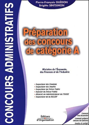 Livrenpoche : Préparation des concours de catégorie A - Pierre-François Guédon - Livre