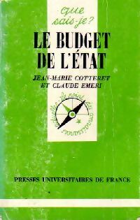 Livrenpoche : Le budget de l'Etat - Jean-Marie Cotteret, Claude Emeri - Livre