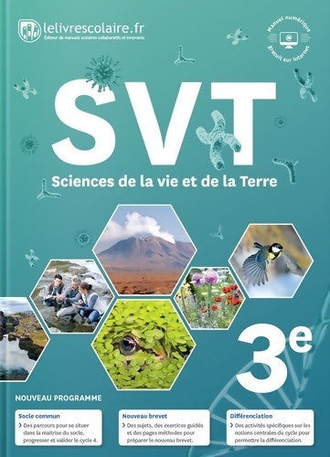 SVT 3e : Manuel élève - Lelivrescolaire.fr - Livre