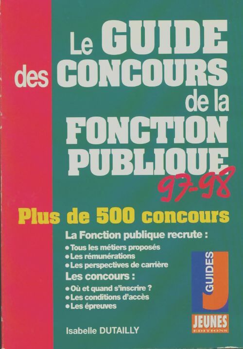 Livrenpoche : Le guide des concours de la fonction publique - Isabelle Dutailly - Livre