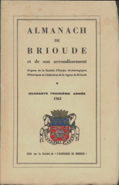 Livrenpoche : Almanach de Brioude et de son arrondissement 1963 - Collectif - Livre