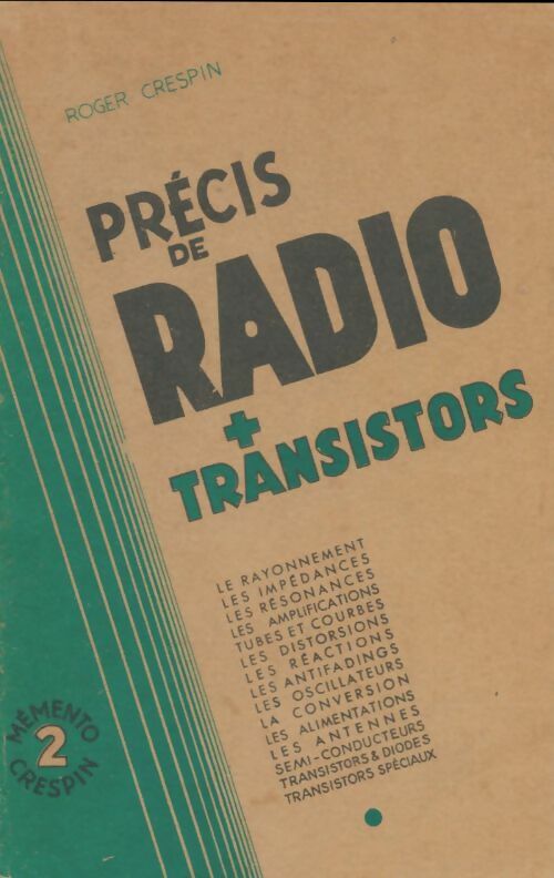 Livrenpoche : Précis de radio + transistors  - Roger Crespin - Livre