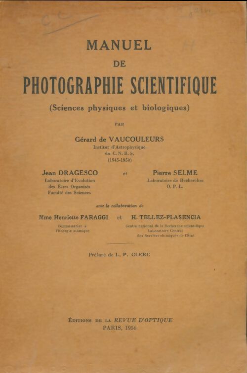 Livrenpoche : Manuel de photographie scientifique - Collectif - Livre