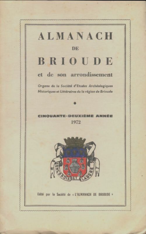 Livrenpoche : Almanach de Brioude et de son arrondissement 1972 - Collectif - Livre