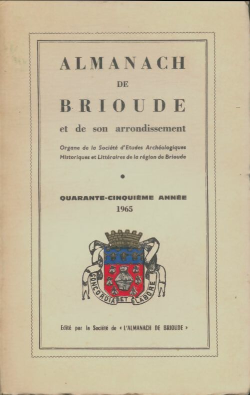 Livrenpoche : Almanach de Brioude et de son arrondissement 1965 - Collectif - Livre