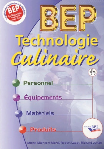 Livrenpoche : Technologie culinaire BEP - Robert Labat - Livre