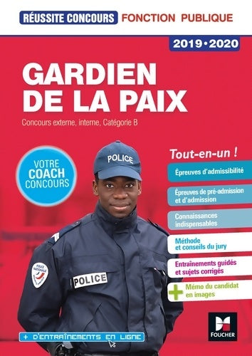 Livrenpoche : Réussite Concours Gardien de la paix Cat. B 2019-2020 - Préparation complète - Edouard Malis - Livre