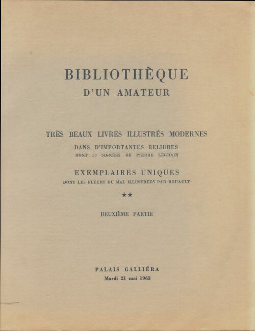 Livrenpoche : Bibliothèque d'un amateur Tome II - Collectif - Livre