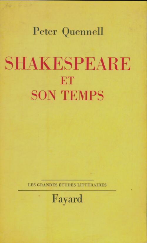 Livrenpoche : Shakespeare et son temps - Peter Quennell - Livre