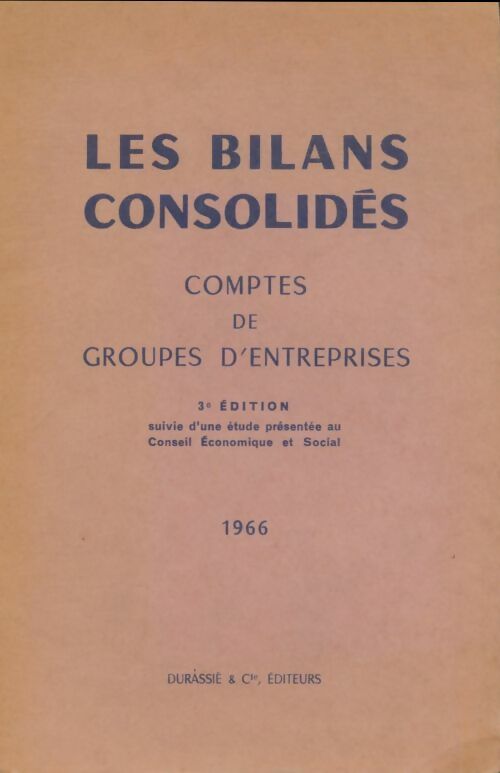 Livrenpoche : Les bilans consolidés - Collectif - Livre