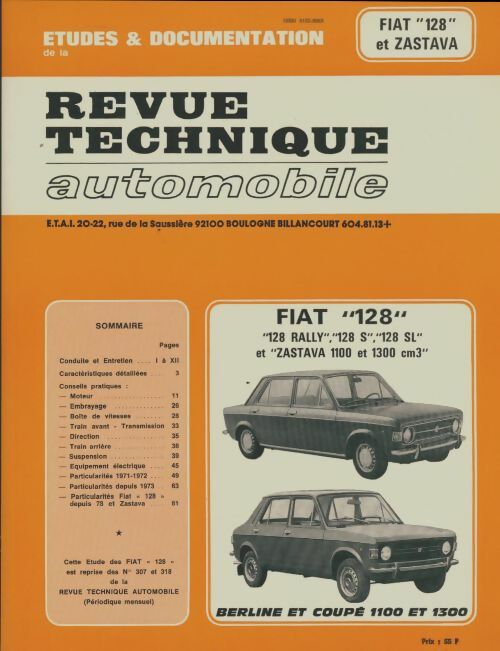 Livrenpoche : Fiat 128 berline et coupé - Collectif - Livre