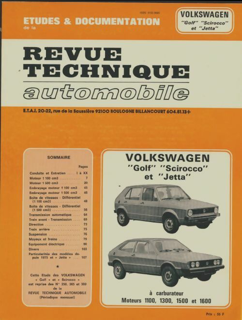 Livrenpoche : Volkswagen Golf, Scirocco et Jetta - Collectif - Livre