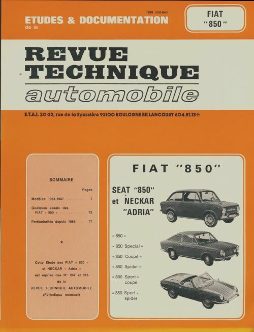 Livrenpoche : Fiat 850 - Collectif - Livre