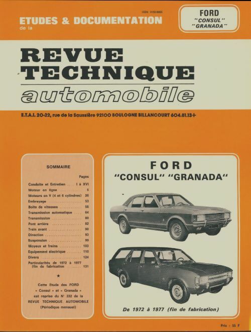 Livrenpoche : Ford Consul et Granada - Collectif - Livre