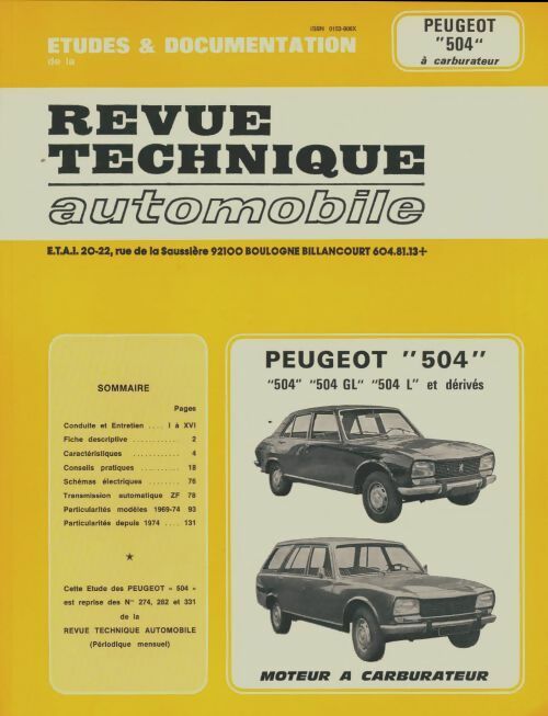 Livrenpoche : Peugeot 504 - Collectif - Livre