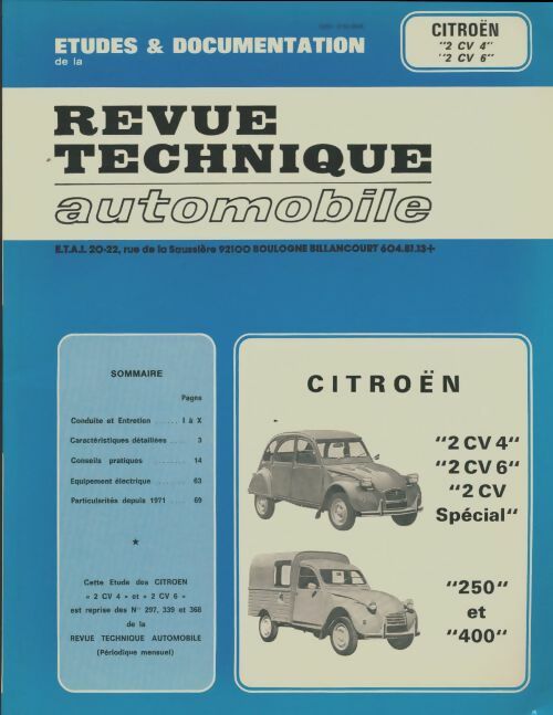 Livrenpoche : Citroën 2CV4, 2CV6 - Collectif - Livre