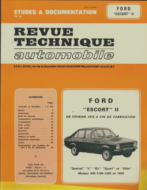 Livrenpoche : Ford escort II - Collectif - Livre