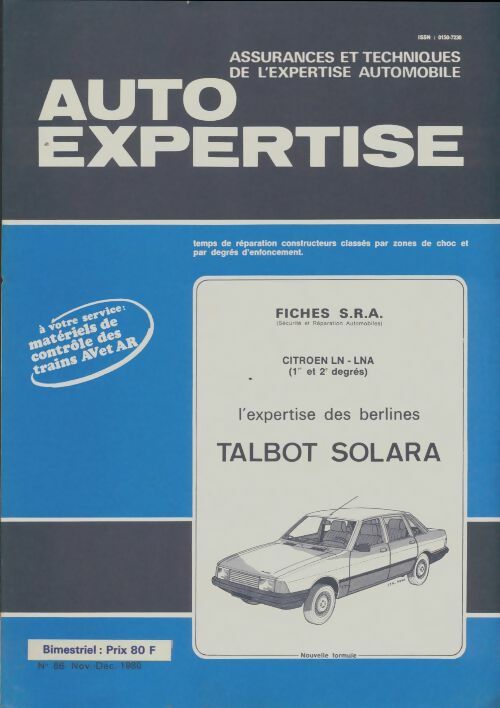 Livrenpoche : Auto expertise n°86 : Talbot Solara - Collectif - Livre