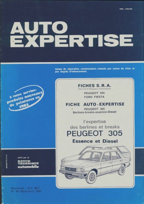 Livrenpoche : Auto expertise n°94 : Peugeot 305 - Collectif - Livre